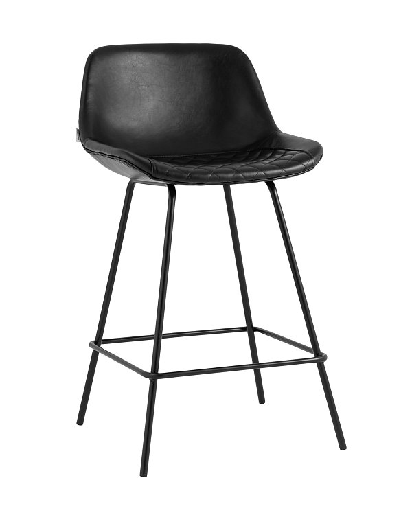 Стул полубарный Деймон экокожа черный Stool Group