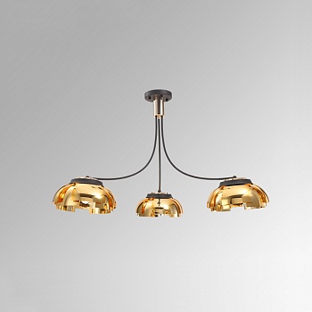 Люстра на штанге GRADE D105 3 lamps Gold by ImperiumLoft