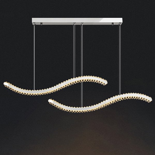 Подвесной светильник BERTOLDA W DUO B L150 Chrome by ImperiumLoft