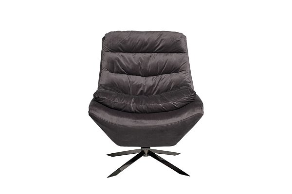Кресло вращающееся велюровое серое Garda Decor 48MY-KRES-2729 SER