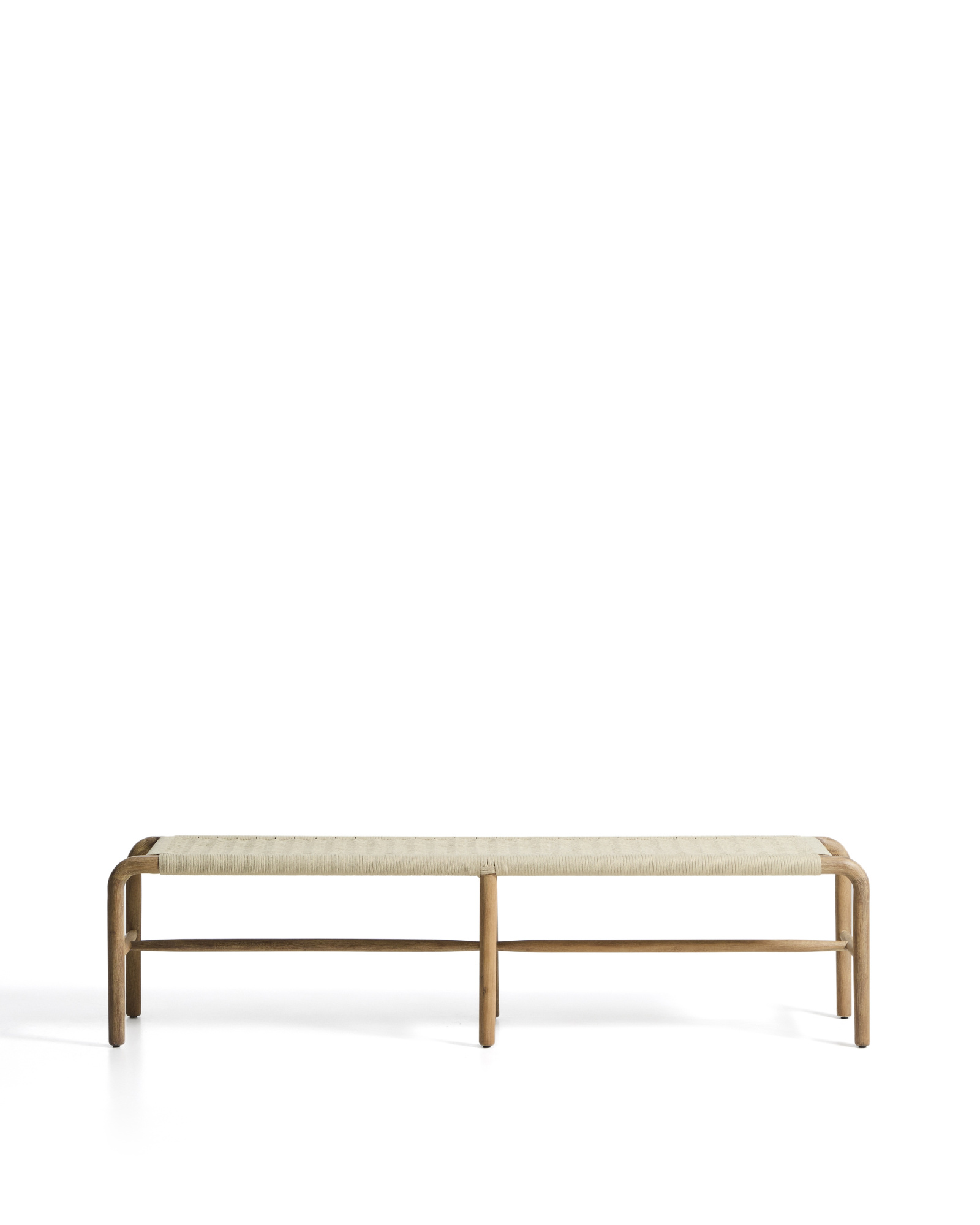 Скамейка Alipa из массива акации и веревки цвета экрю La Forma 481351