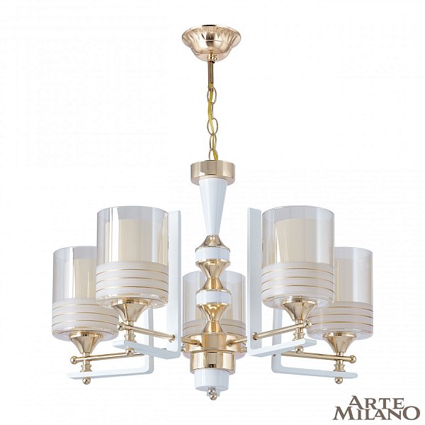 Люстра подвесная с плафонами 306087/5 Wh/Gd Arte Milano