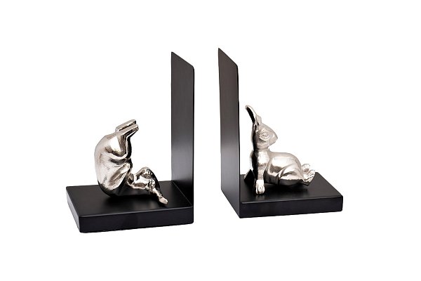 Держатель для книг Кролики серебро Garda Decor 94PR-23885