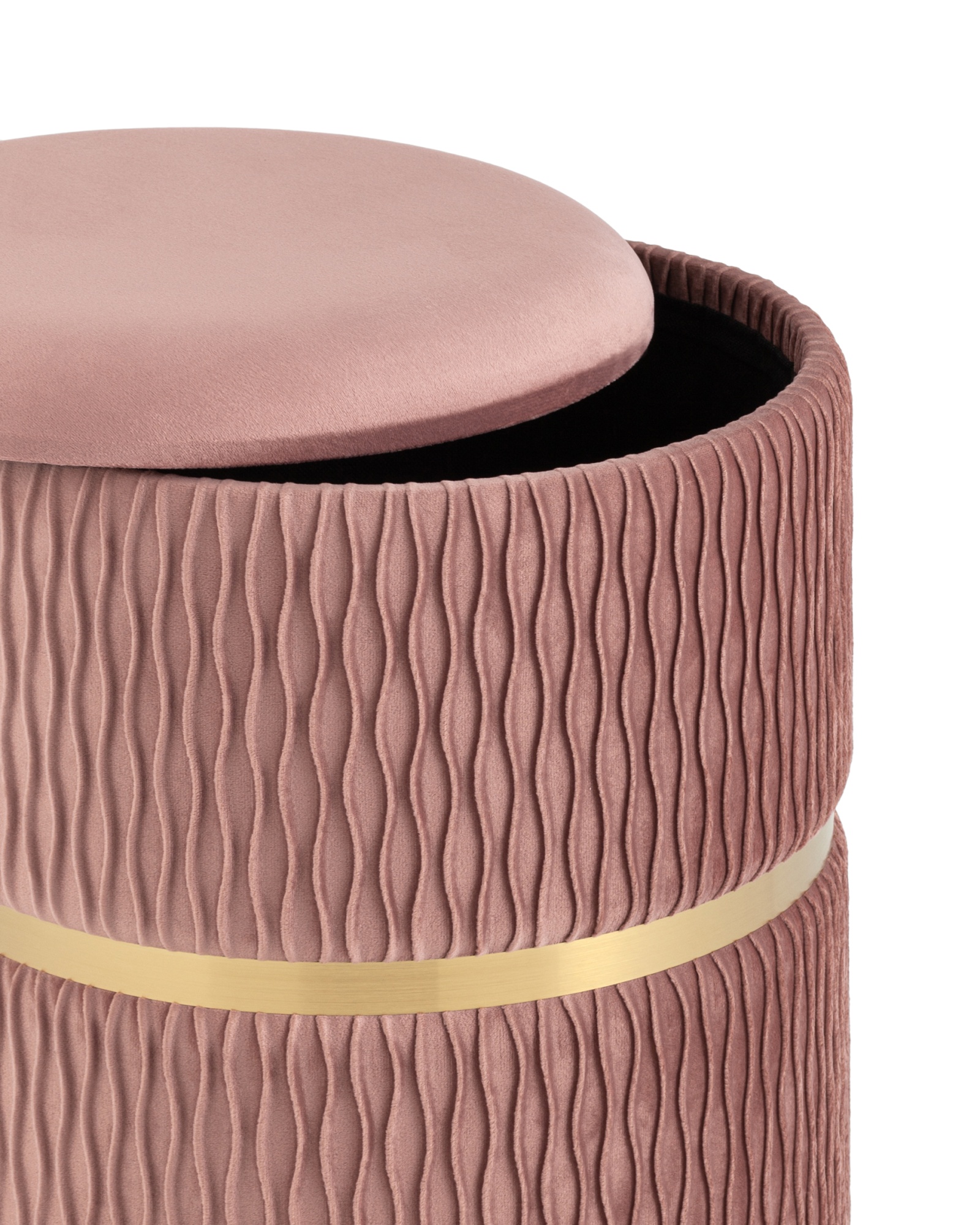 Пуф Джесси с ящиком велюр розовый Stool Group
