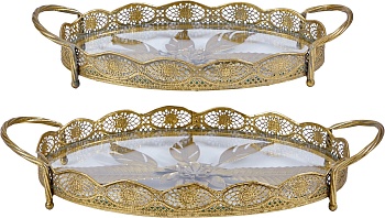 Подносы со стеклянной поверхностью Эфиопия Glasar 57-312