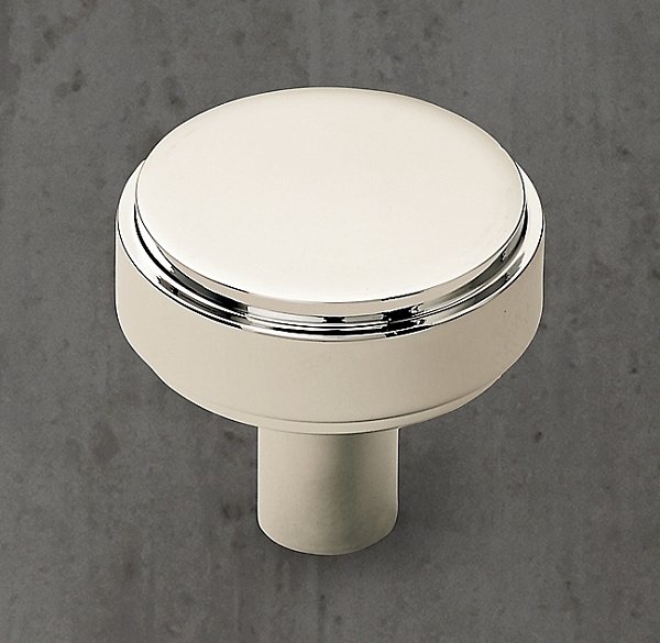 Ручка-кнопка Restoration Hardware Lambeth d.3.2 Polished Nickel