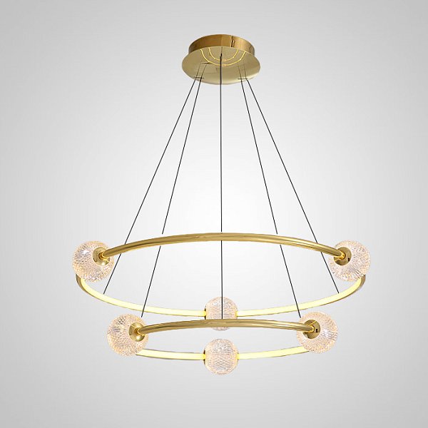 Подвесная люстра STORMS CH D89 D68 Gold by ImperiumLoft