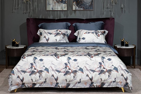 Пододеяльник Сопрано Магнолия 220х200см синий Garda Decor 131SH-276-POD MAG SOPR SIN