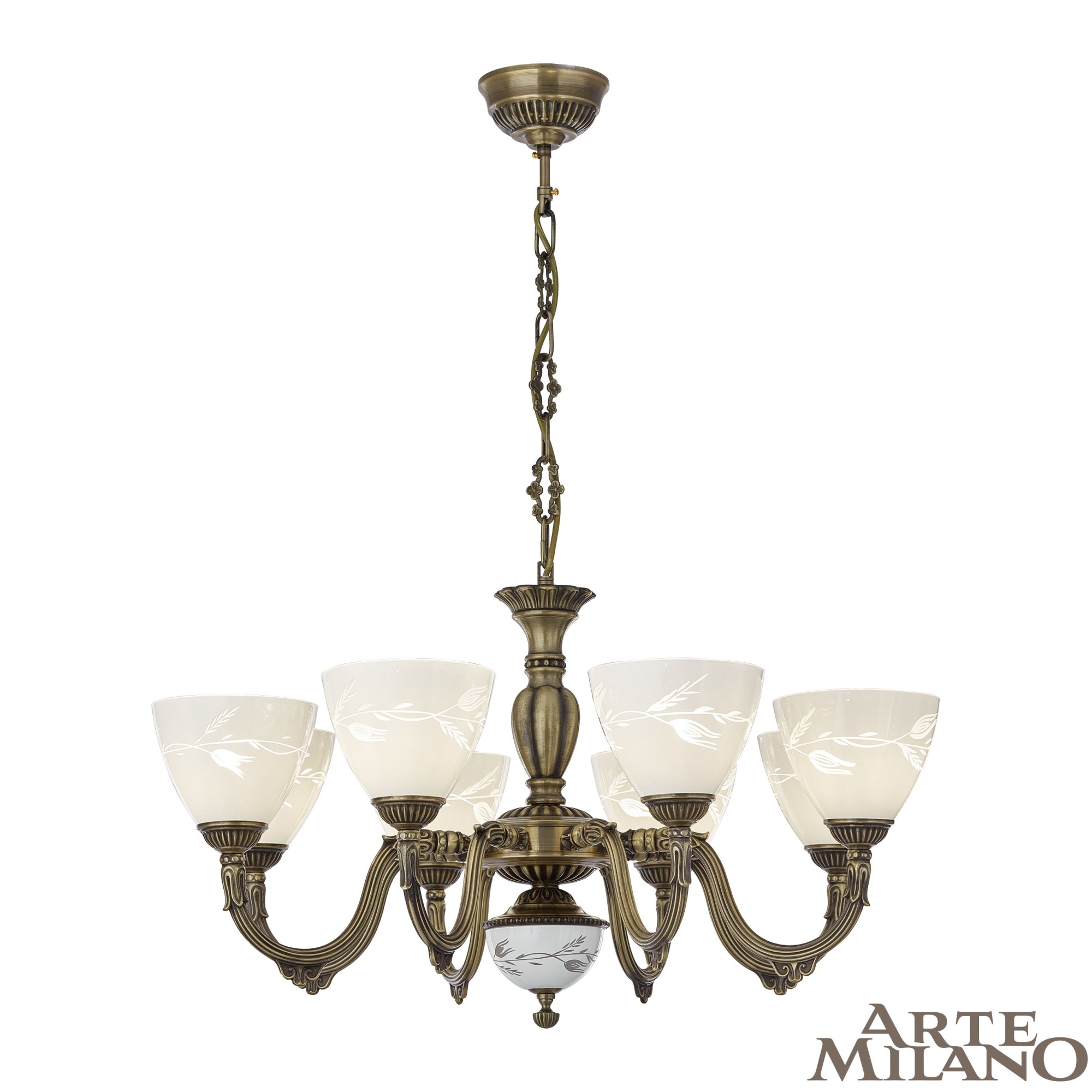 Люстра с плафонами 347837/8 AB Arte Milano