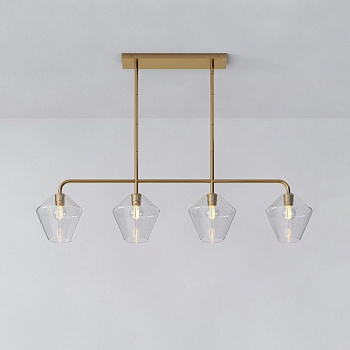 Реечный, рядный светильник CLOVE B Brass Transparent by ImperiumLoft