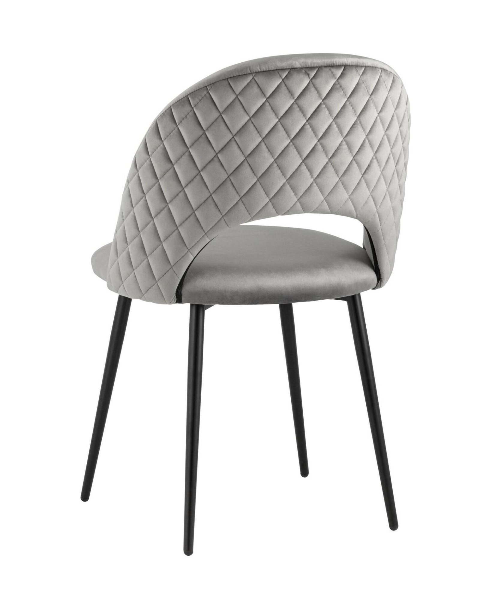 Стул Меган велюр с ромбами серый Stool Group
