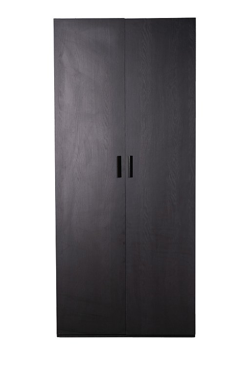 Шкаф двухдверный с полками черный Garda Decor 140SA-122BL