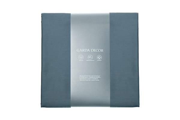 Простыня сатиновая на резинке 180х200х30см зеленая Garda Decor 107TD-DP214G-PROS RES ZEL