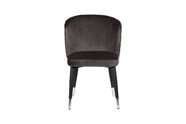 Стул обеденный велюровый серо-коричневый Garda Decor 30C-1232F GR
