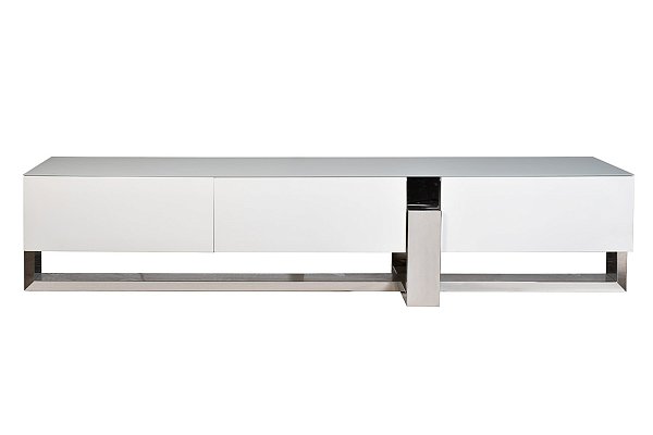 Тумба под телевизор со стеклянным фасадом Garda Decor 58DB-17071