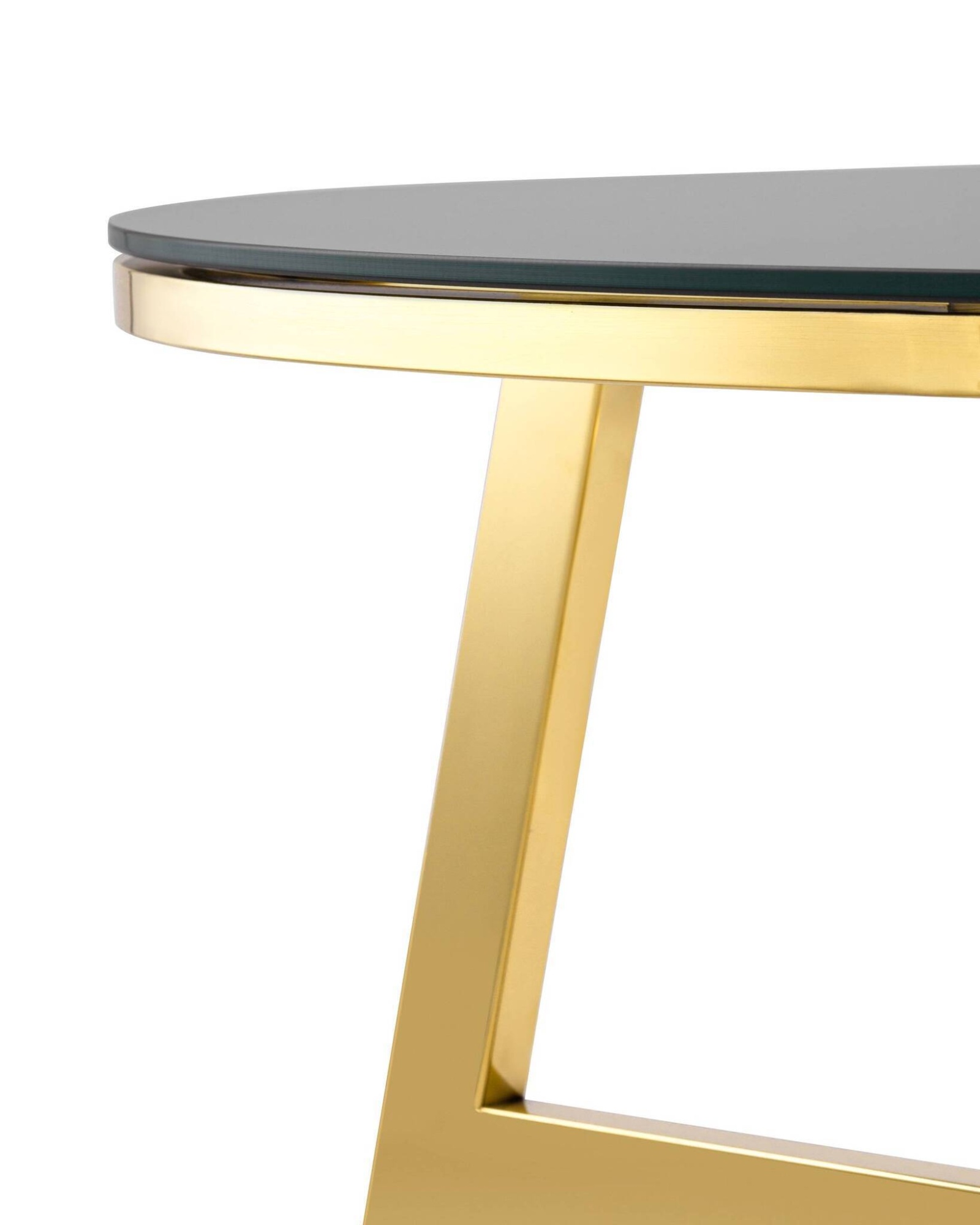Журнальный стол 100*50 АЛЬБА золото стекло черное Stool Group