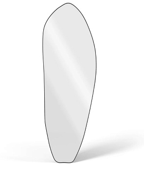 Organic XL Black Зеркало в полный рост в раме Smal Art-Zerkalo SM125BL