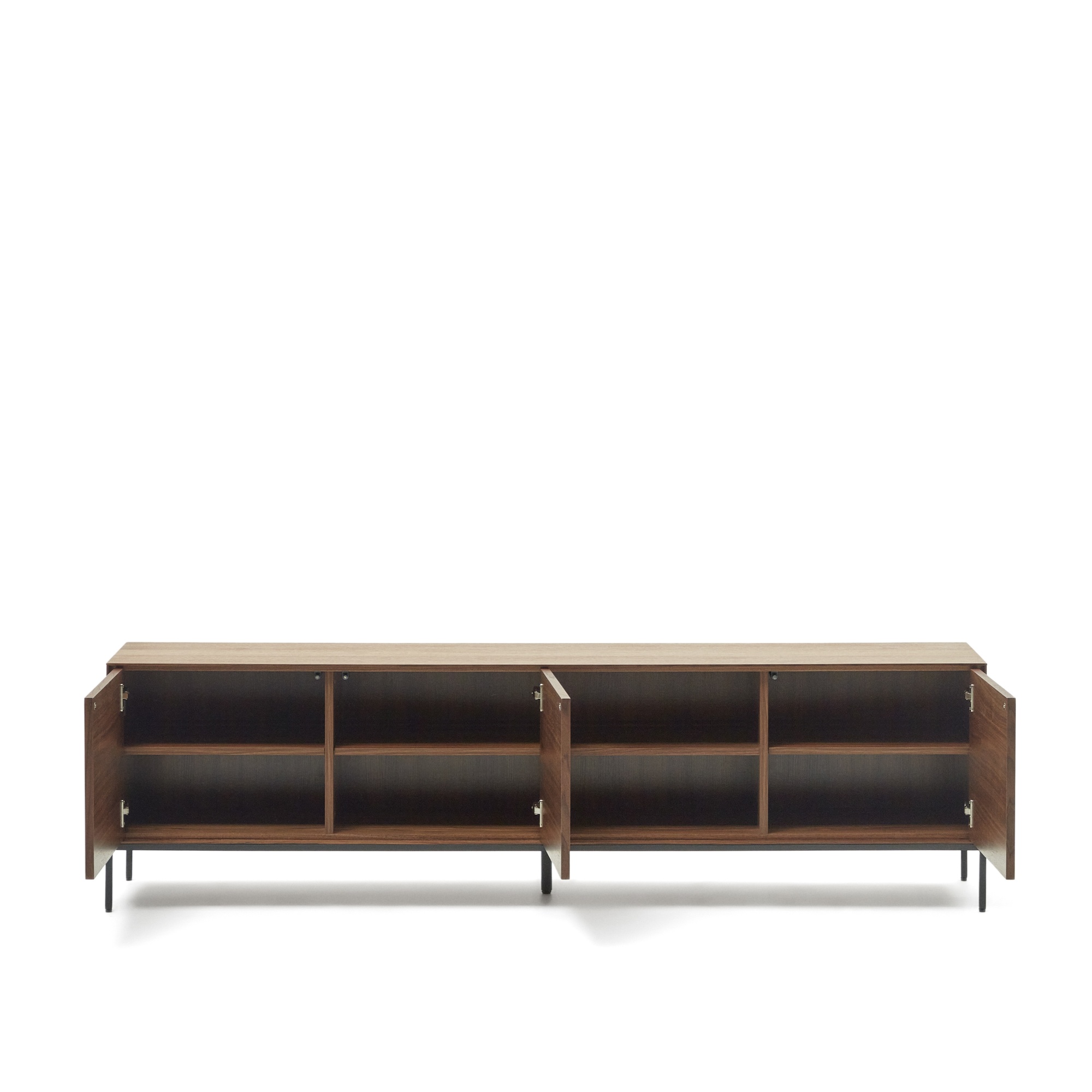 Vedrana Тумба под ТВ из орехового шпона со стальными ножками 195 x 55 см La Forma (ex Julia Grup)