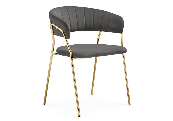 Стул Woodville Kamelia 1 dark gray / gold 15470