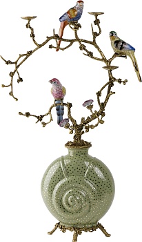 Подсвечник с птицами Glasar 31G2148/A1245HC/HLG1921