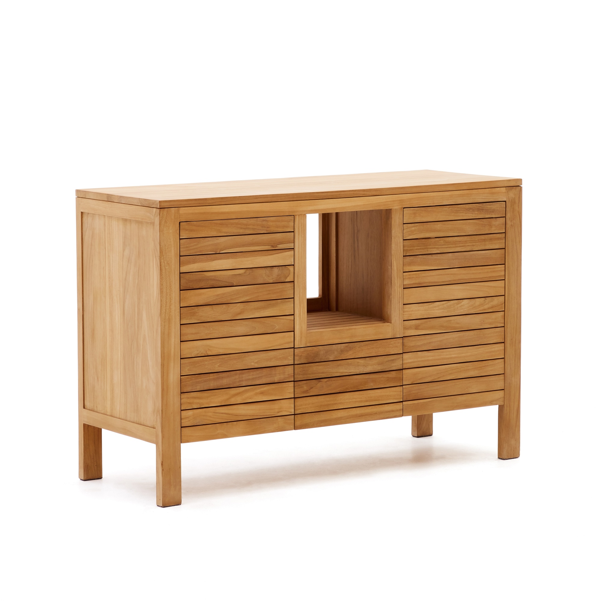 Kenta Мебель для ванной комнаты из массива тика с натуральной отделкой 120 x 45 см La Forma (ex Julia Grup)