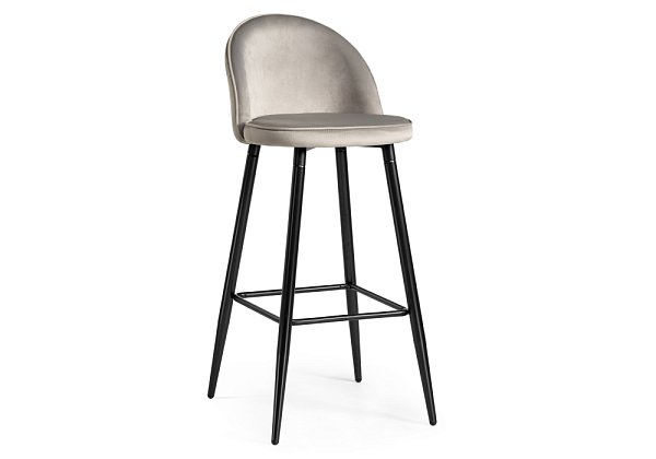 Барный стул Woodville Dodo 1 light grey with edging / black 15124
