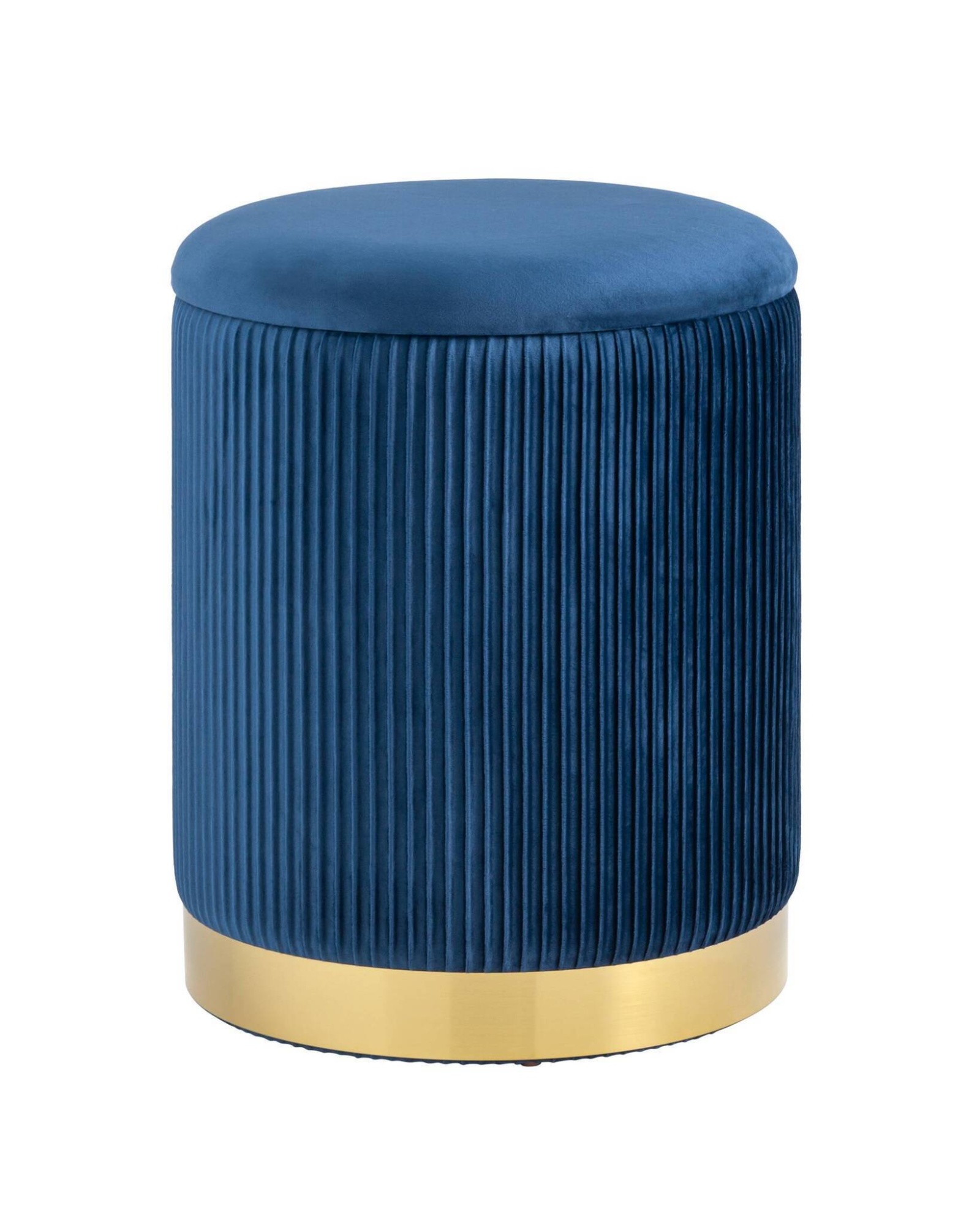 Пуф Шарлотта с ящиком велюр синий Stool Group