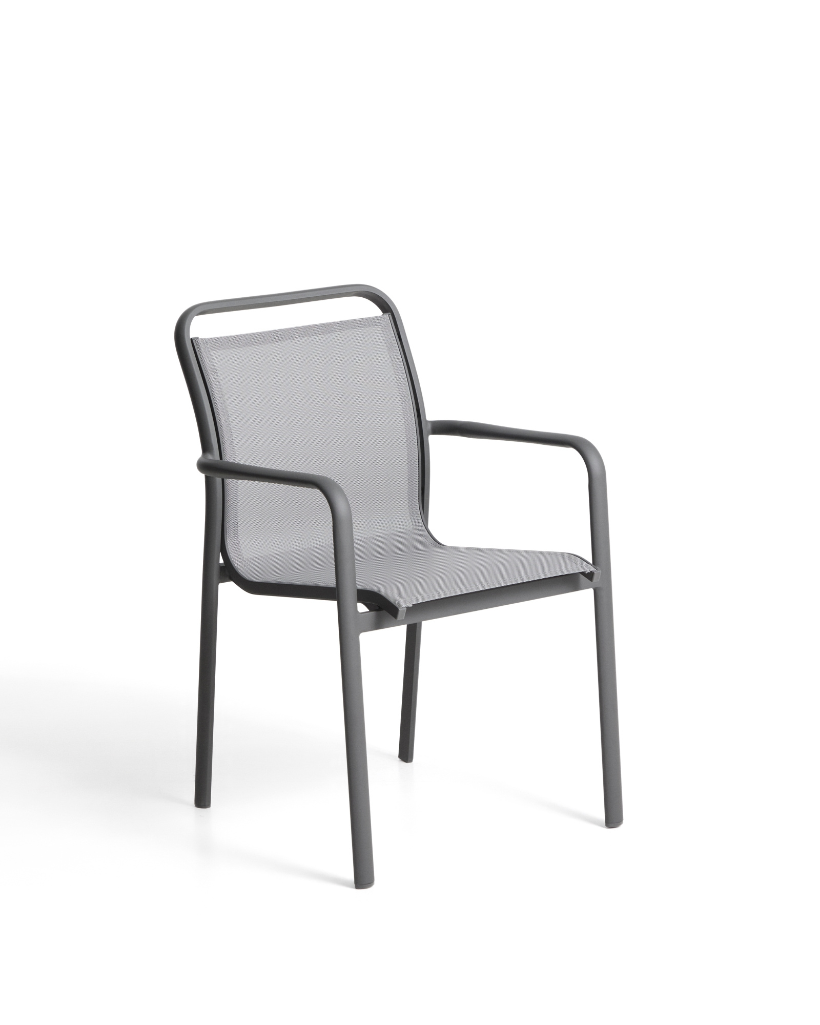 Уличный стул Luri из графитового алюминия и серого текстиля La Forma 482564