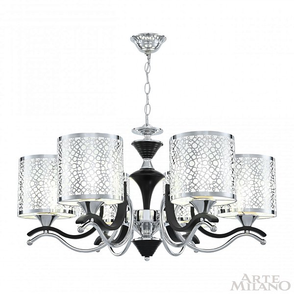 Люстра подвесная с плафонами 306787/6 Bk/Ni Arte Milano