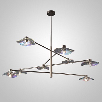 Потолочная люстра MILIAN CH L8 Black Grey by ImperiumLoft