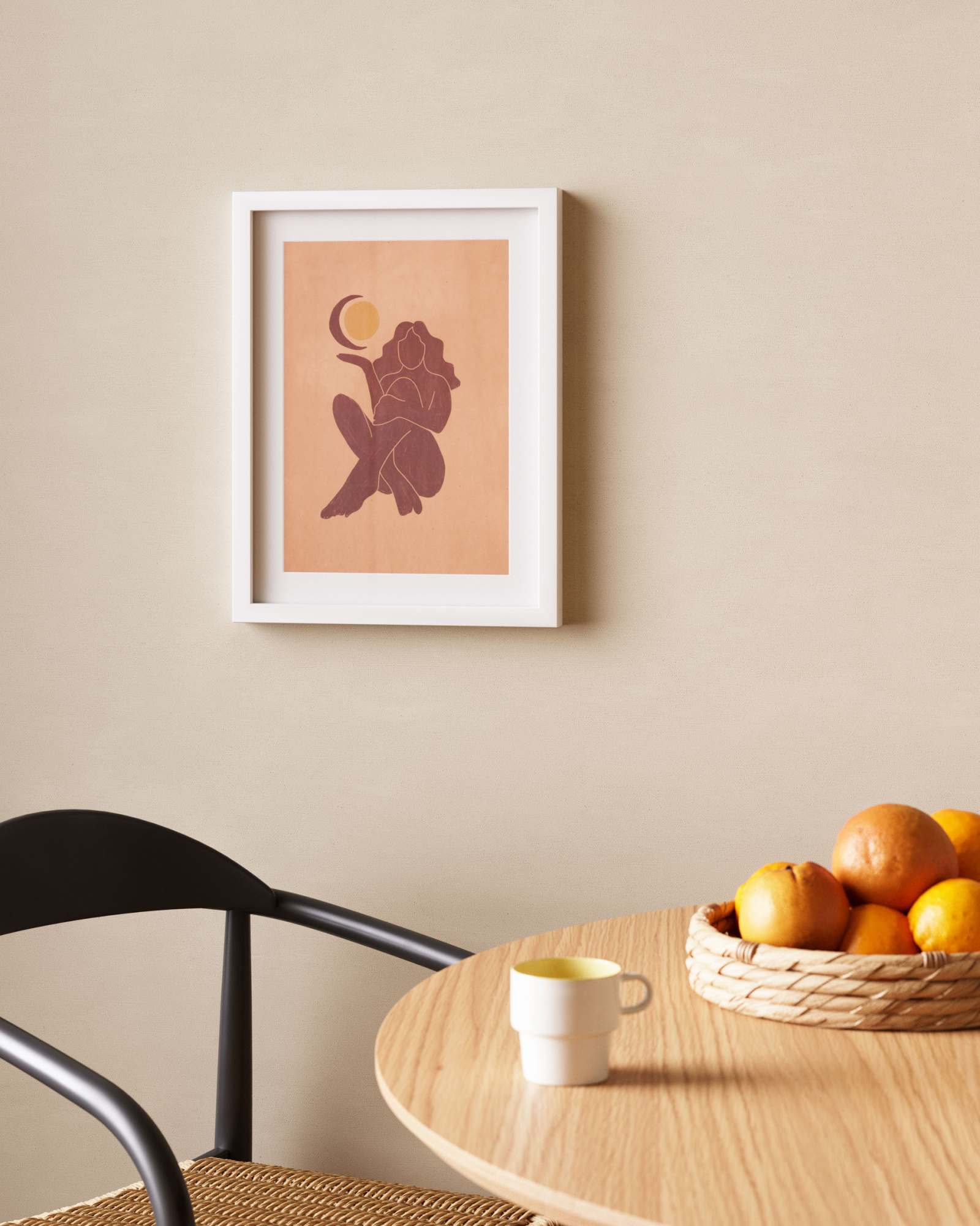 Стул Glynis черный натуральный La Forma 97624