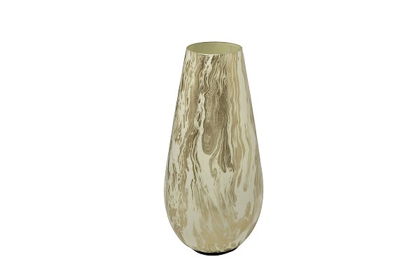 Ваза стеклянная золотисто-бежевая Garda Decor 71PN-51820