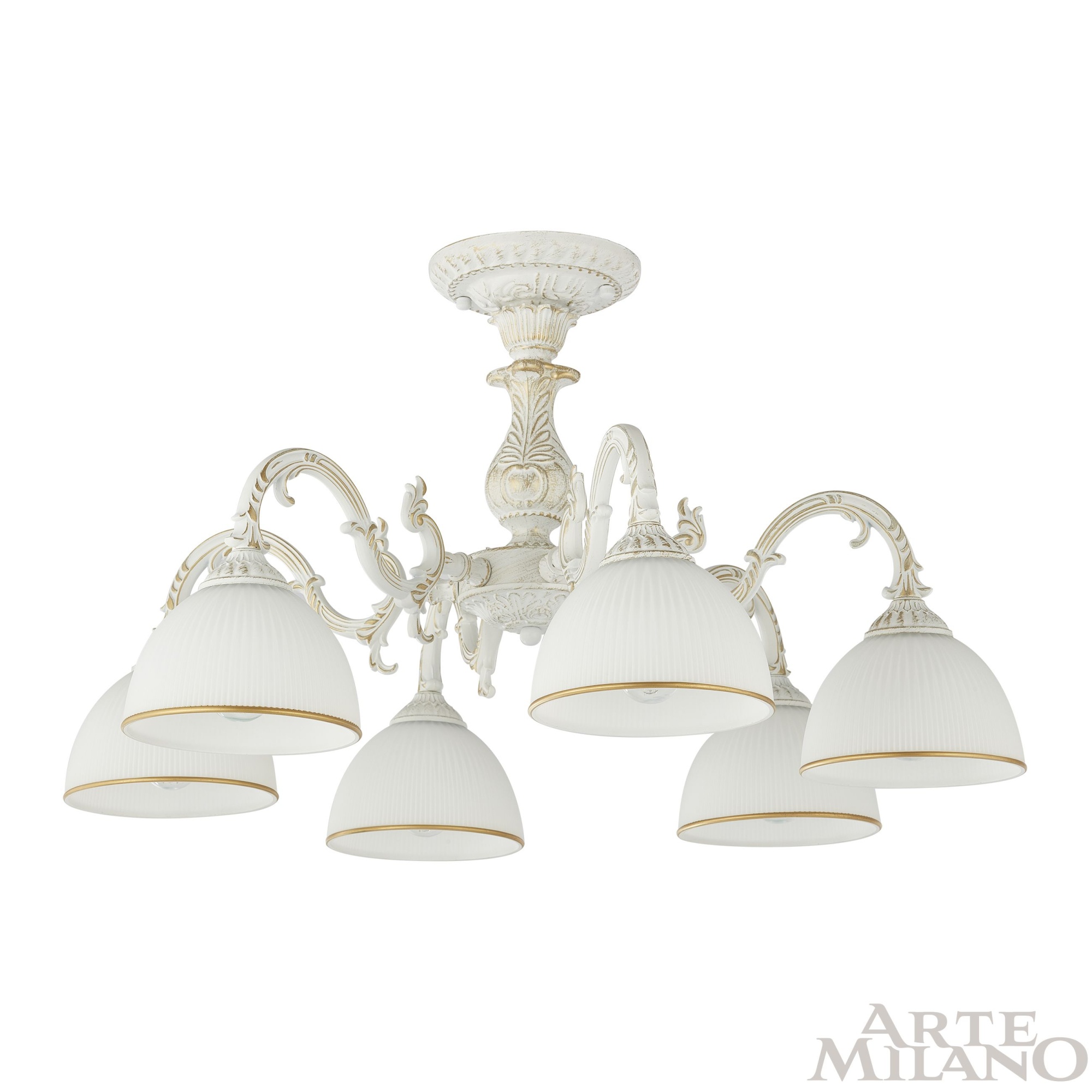 Люстра с плафонами 346410/6 WT+G Arte Milano