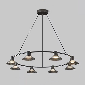 Кольцевые люстры и светильники CICLA R D121 Black by ImperiumLoft