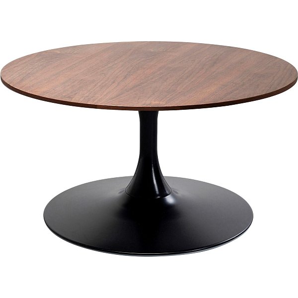 Стол кофейный Schickeria Walnut Black Ø80cm KARE 70491
