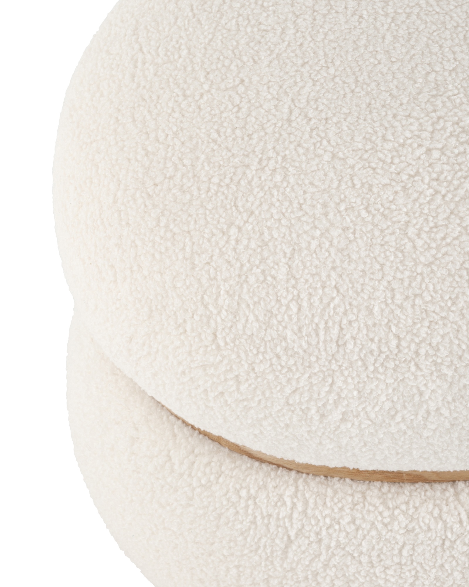 Пуф Полли L тедди белый Stool Group