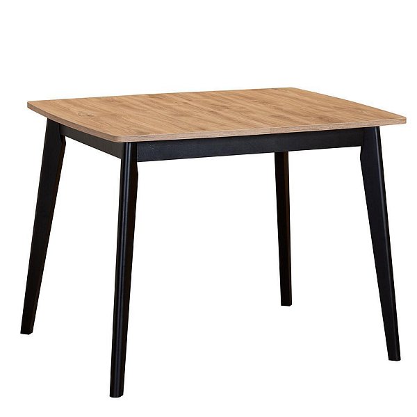 Стол Oslo 100-130 x 80см, Дуб Навара структурное, чёрный Bradex Home FR 0799