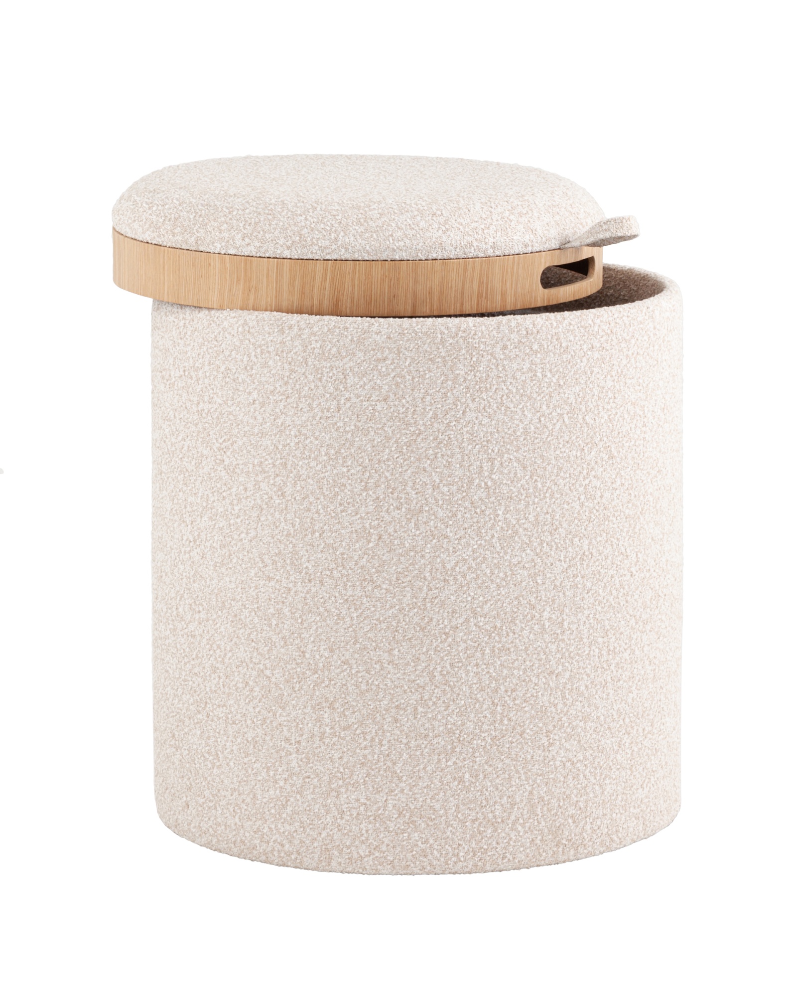Пуф-столик с ящиком Хюгге S букле бежевый Stool Group