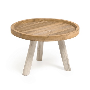 Кофейный столик Glenda из массива тика Ø 55 см La Forma (ex Julia Grup)
