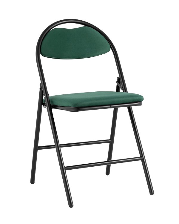 Стул складной Hagen велюр зелёный каркас черный Stool Group