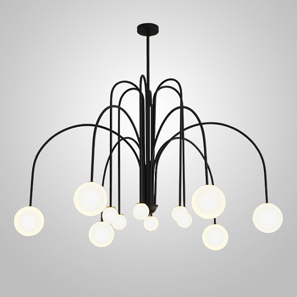Потолочная люстра DAY L12 D130 Black by ImperiumLoft