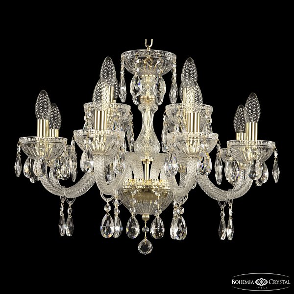Люстра 5417/8+4/195 G Clear/M-1G Bohemia Ivele Crystal