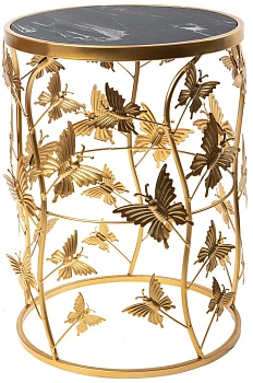 Столик интерьерный с черным мрамором Glasar 54-116