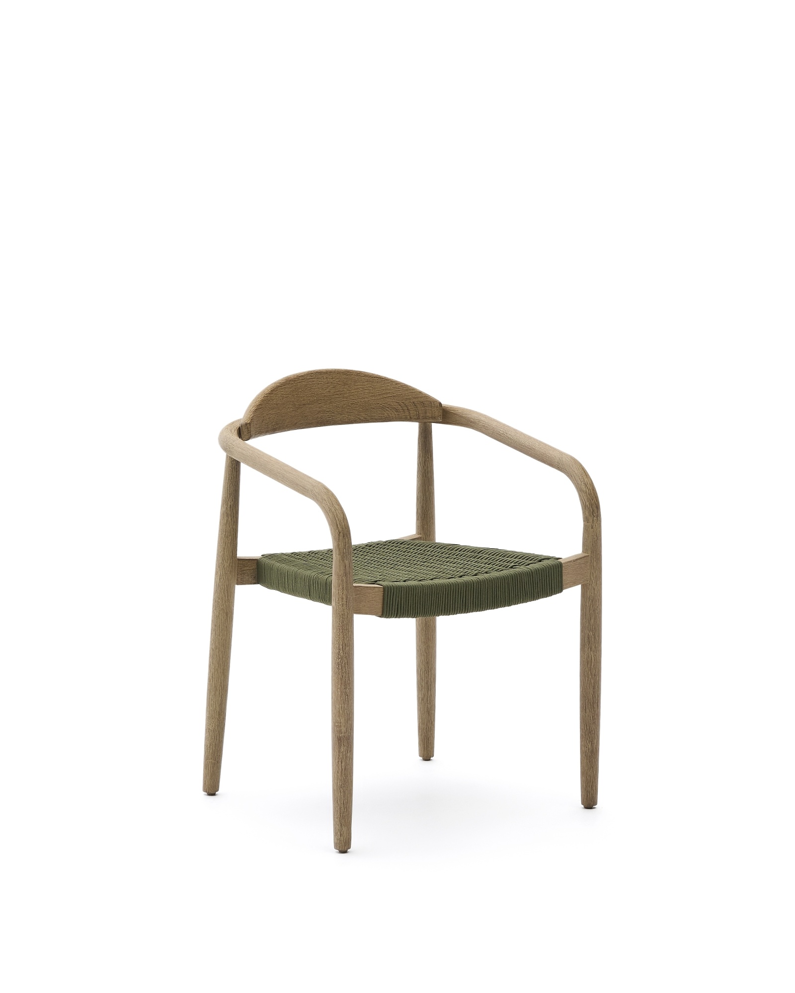 Уличный стул Nina из 100% массива акации и зеленой веревки La Forma (ex Julia Grup)