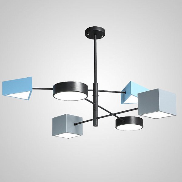 Светодиодная люстра DENIZA L6 Gray Blue Black by ImperiumLoft
