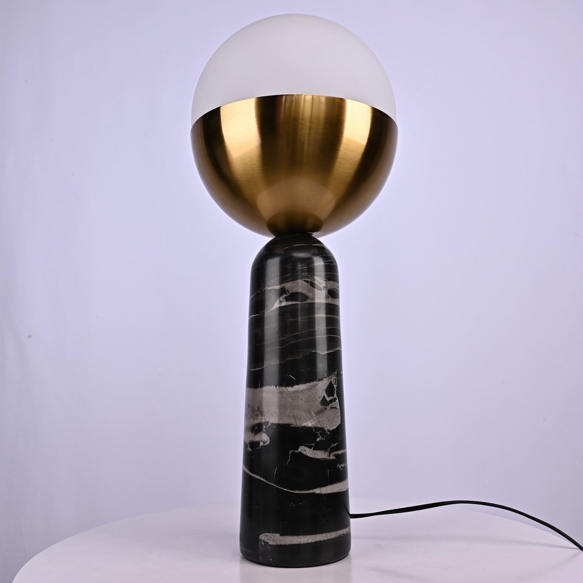 Настольная Лампа Marble Globe Black By Imperiumloft
