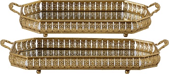 Подносы с зеркальной поверхностью, набор Glasar 57-439