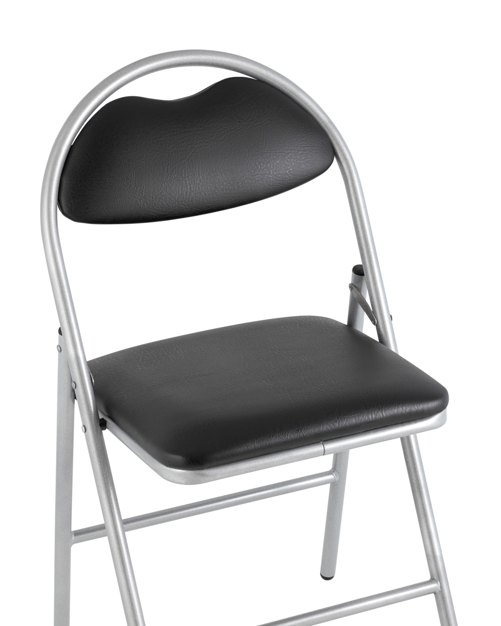 Стул складной Hagen экокожа черный каркас металлик Stool Group