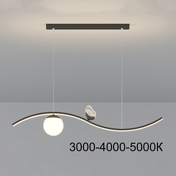 Подвесной светильник BABETTA WAVE Black Трехцветный свет by ImperiumLoft