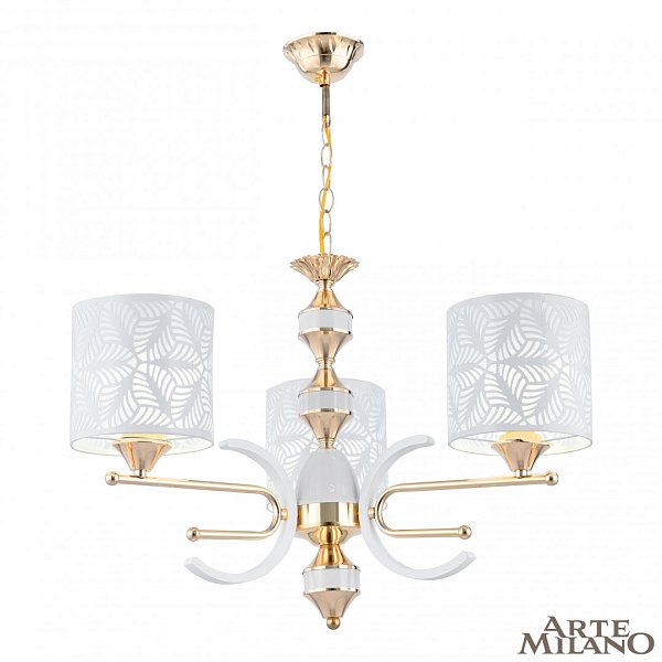 Люстра подвесная с плафонами 302097/3 Wh/Gd Arte Milano